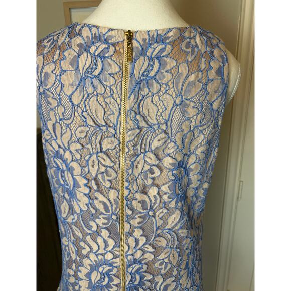 Eliza j | Blue/Neutral Lace Shift Dress | Medium - Picture 12 of 16